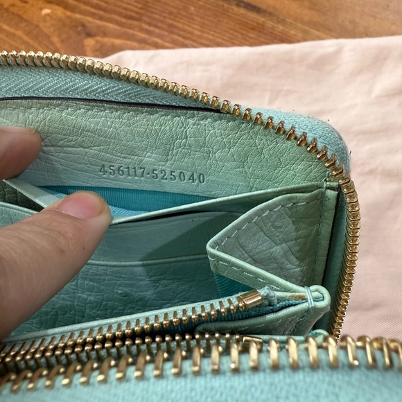 Gucci Ostrich Long Mint Green Wallet - Picture 9 of 9